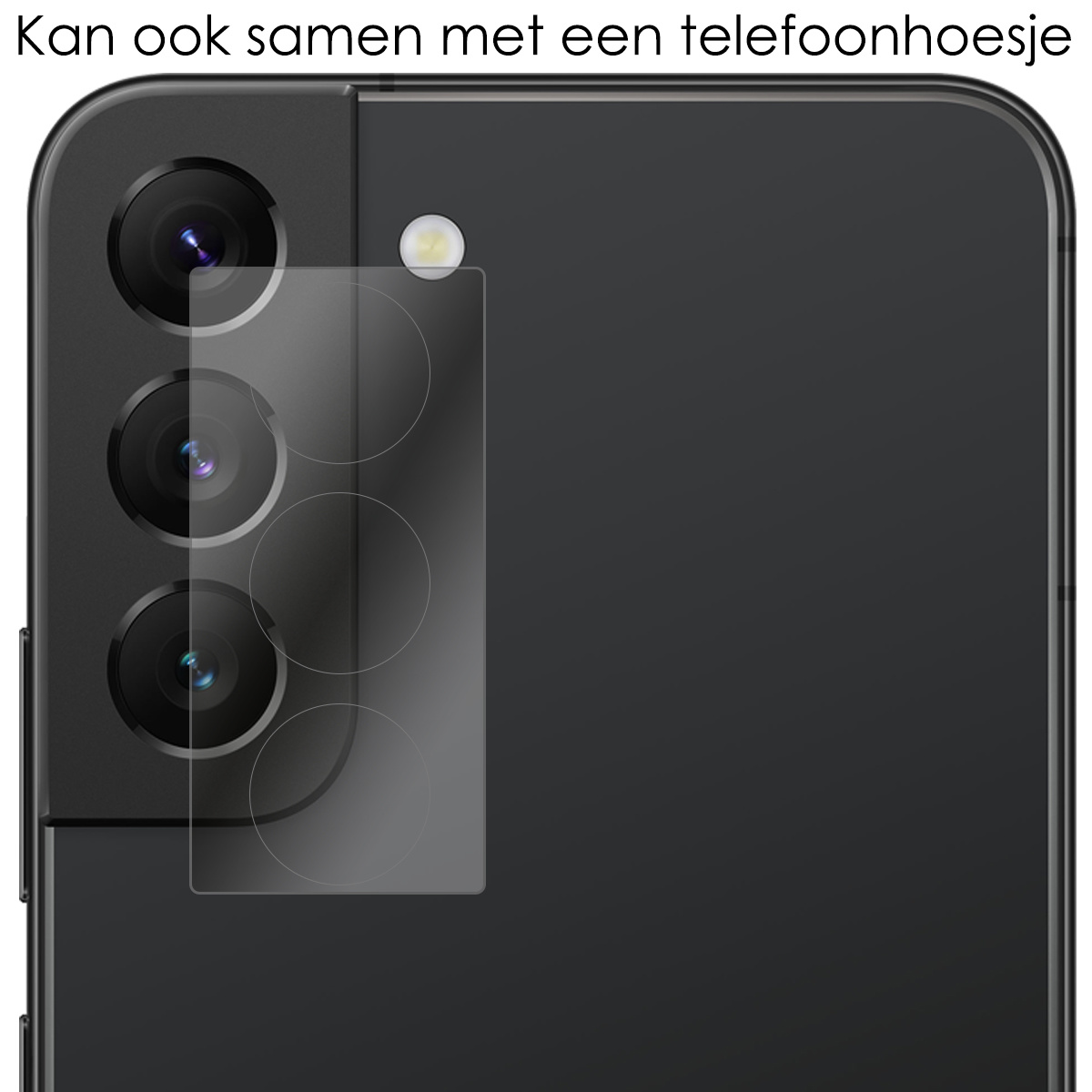 NoXx Screenprotector Geschikt voor Samsung S22 Camera Screenprotector Gehard Glas - Screenprotector Geschikt voor Samsung Galaxy S22 Screenprotector Camera Tempered Glass - 3x