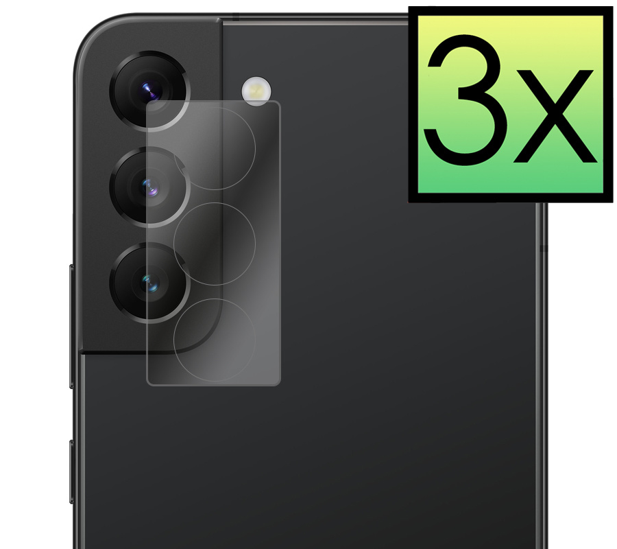 NoXx Samsung Galaxy S22 Plus Camera Screenprotector Glas - Samsung S22 Plus Camera Protector Camera Screenprotector - 3x