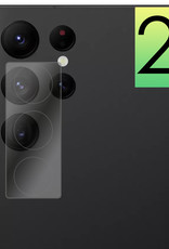 NoXx Screenprotector Geschikt voor Samsung S22 Ultra Camera Screenprotector Gehard Glas - Screenprotector Geschikt voor Samsung Galaxy S22 Ultra Screenprotector Camera Tempered Glass - 2x