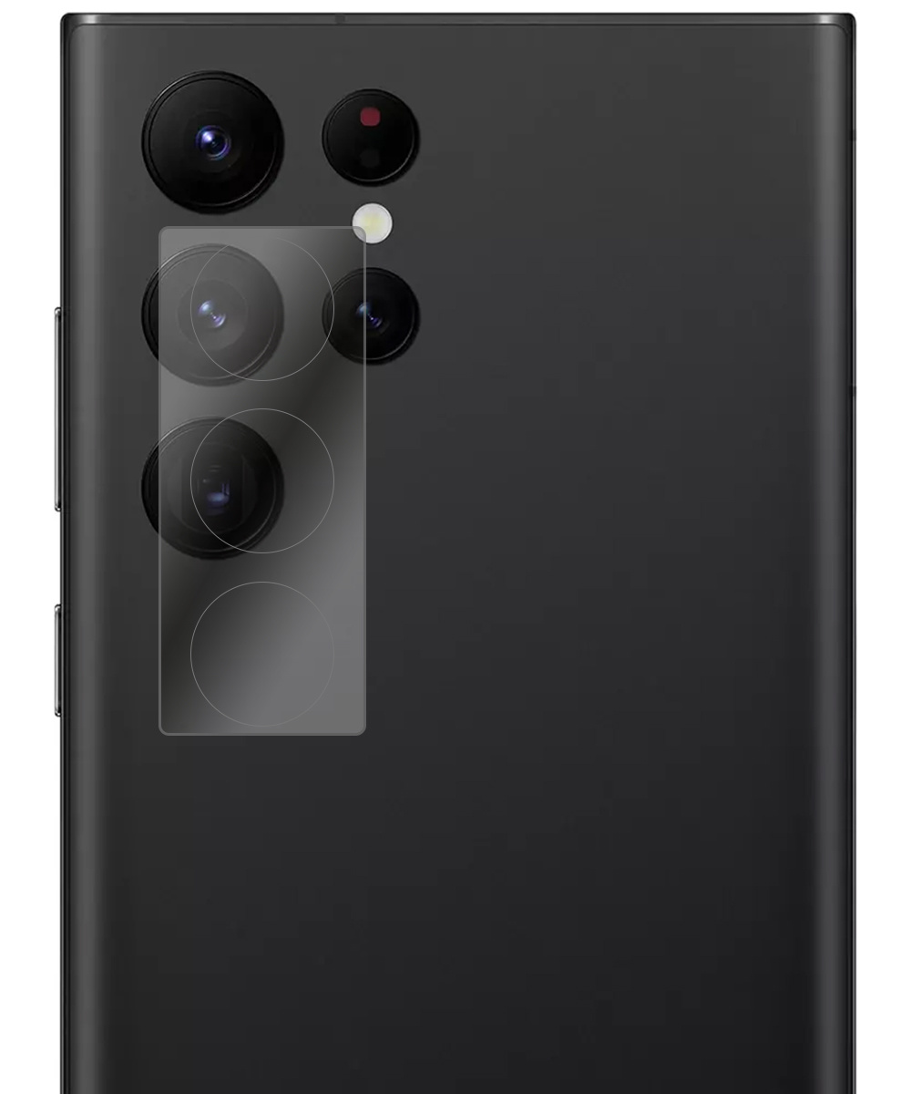 NoXx Screenprotector Geschikt voor Samsung S22 Ultra Camera Screenprotector Gehard Glas - Screenprotector Geschikt voor Samsung Galaxy S22 Ultra Screenprotector Camera Tempered Glass - 2x