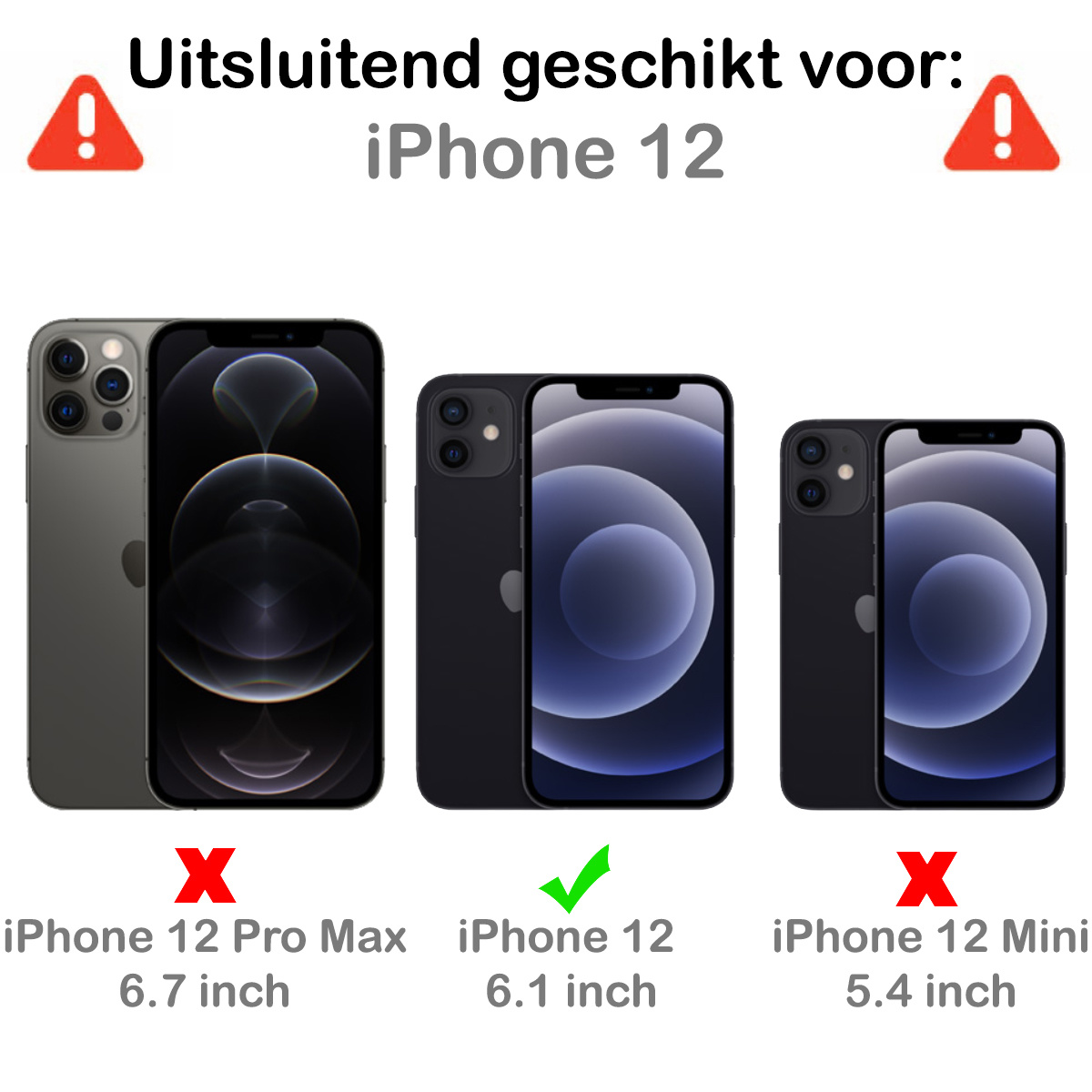NoXx Screenprotector Geschikt voor iPhone 12 Camera Screenprotector Gehard Glas - Screenprotector Geschikt voor iPhone 12 Screenprotector Camera Tempered Glass - 3x