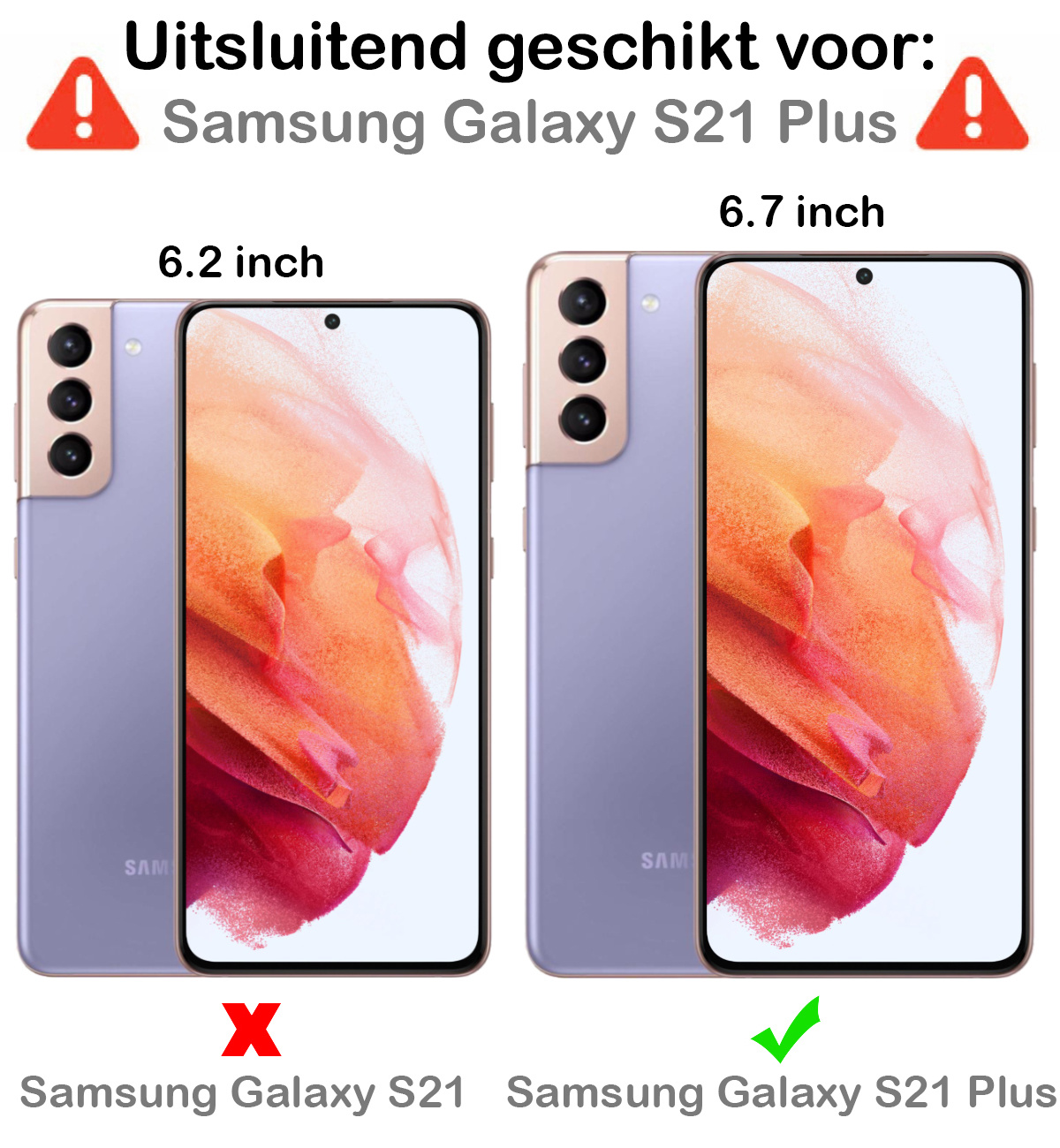 Nomfy Screenprotector Geschikt voor Samsung S21 Plus Camera Screen Protector Beschermglas - Screenprotector Geschikt voor Samsung Galaxy S21 Plus Camera Screenprotector Tempered Glass - 2 PACK
