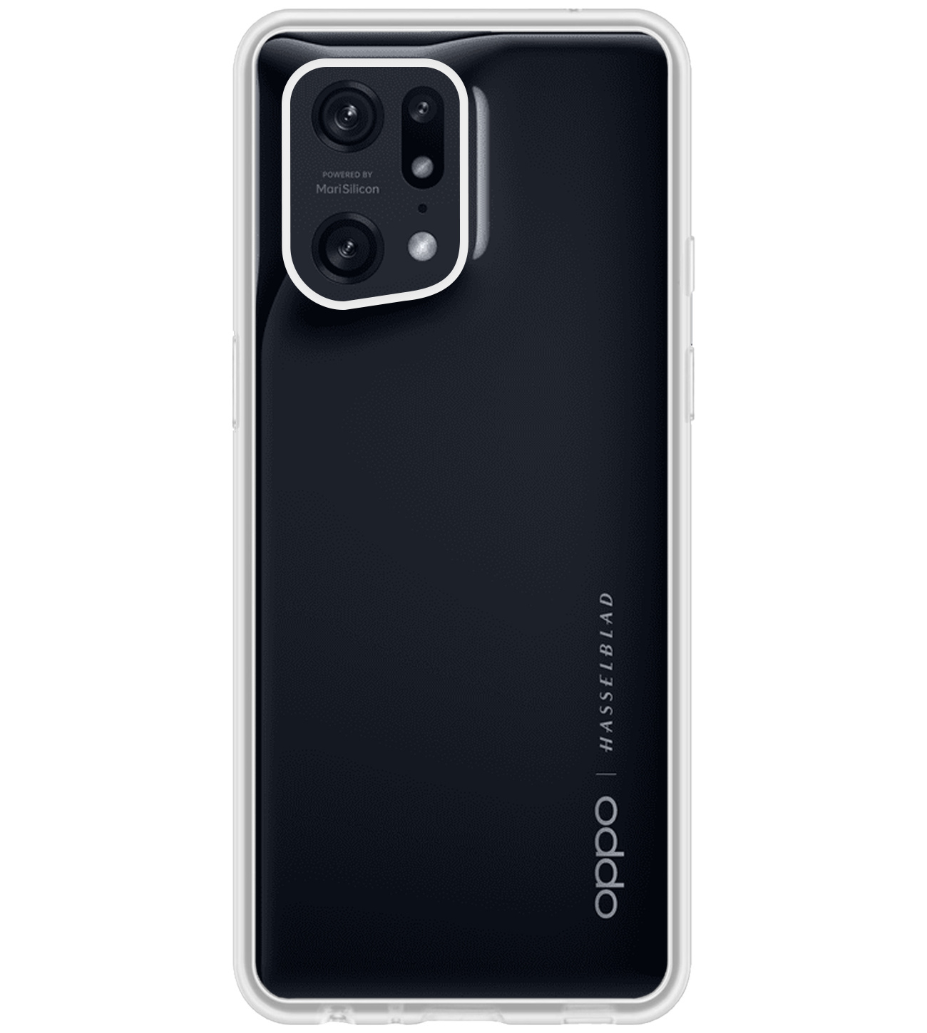 OPPO Find X5 Hoesje Back Cover Siliconen Case Hoes Met 2x Screenprotector - Transparant