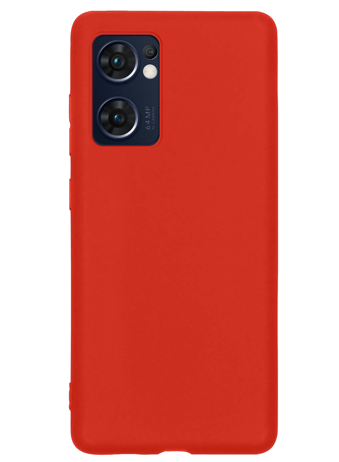 OPPO Find X5 Lite Hoesje Back Cover Siliconen Case Hoes Met 2x Screenprotector - Rood