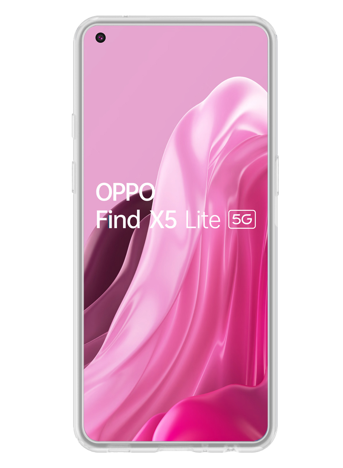 NoXx Hoes Geschikt voor OPPO Find X5 Lite Hoesje Cover Siliconen Back Case Hoes Met 2x Screenprotector - Transparant