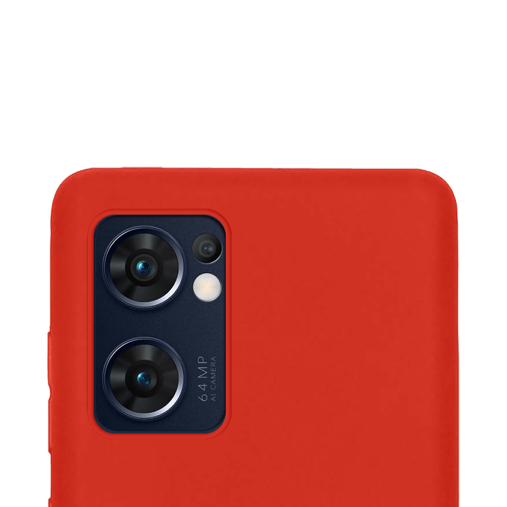 NoXx Hoes Geschikt voor OPPO Find X5 Lite Hoesje Cover Siliconen Back Case Hoes - Rood - 2x