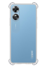 BASEY. Hoes Geschikt voor OPPO A17 Hoesje Shock Proof Case Hoes Siliconen - Hoesje Geschikt voor OPPO A17 Hoes Cover Shockproof - Transparant