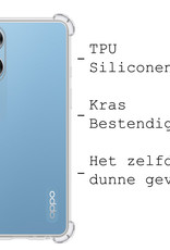 BASEY. Hoes Geschikt voor OPPO A17 Hoesje Shock Proof Case Hoes Siliconen - Hoesje Geschikt voor OPPO A17 Hoes Cover Shockproof - Transparant - 2 Stuks