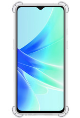 BASEY. Hoes Geschikt voor OPPO A17 Hoesje Shock Proof Case Hoes Siliconen - Hoesje Geschikt voor OPPO A17 Hoes Cover Shockproof - Transparant - 2 Stuks