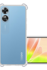 NoXx Hoes Geschikt voor OPPO A17 Hoesje Siliconen Cover Shock Proof Back Case Shockproof Hoes - Transparant