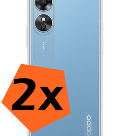 Nomfy Nomfy OPPO A17 Hoesje Shockproof - Transparant - 2 PACK
