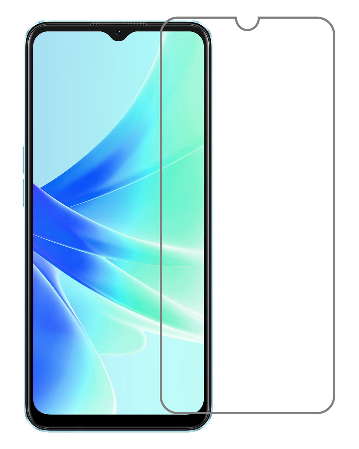 BASEY. Screenprotector Geschikt voor OPPO A17 Screenprotector Tempered Glass - Screenprotector Geschikt voor OPPO A17 Beschermglas Screen Protector Glas