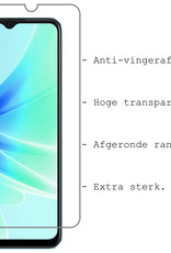 BASEY. Screenprotector Geschikt voor OPPO A17 Screenprotector Tempered Glass - Screenprotector Geschikt voor OPPO A17 Beschermglas Screen Protector Glas - 2 Stuks