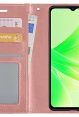 OPPO A17 Hoes Bookcase Flipcase Book Cover - OPPO A17 Hoesje Book Case - Rose Goud