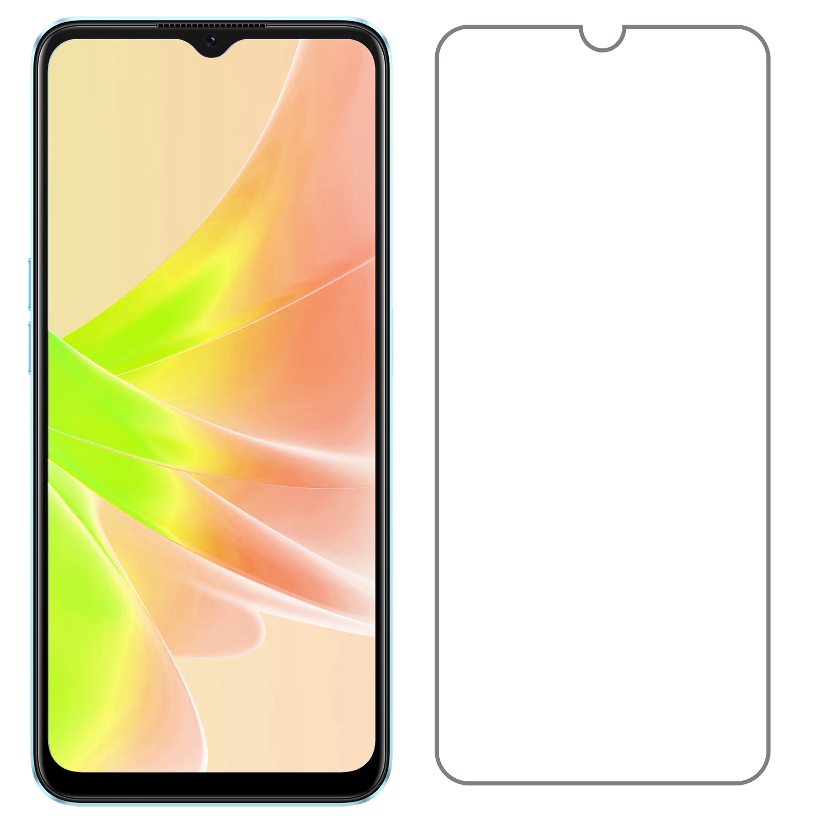 NoXx Screenprotector Geschikt voor OPPO A17 Screenprotector Tempered Glass Gehard Glas Beschermglas - 2x