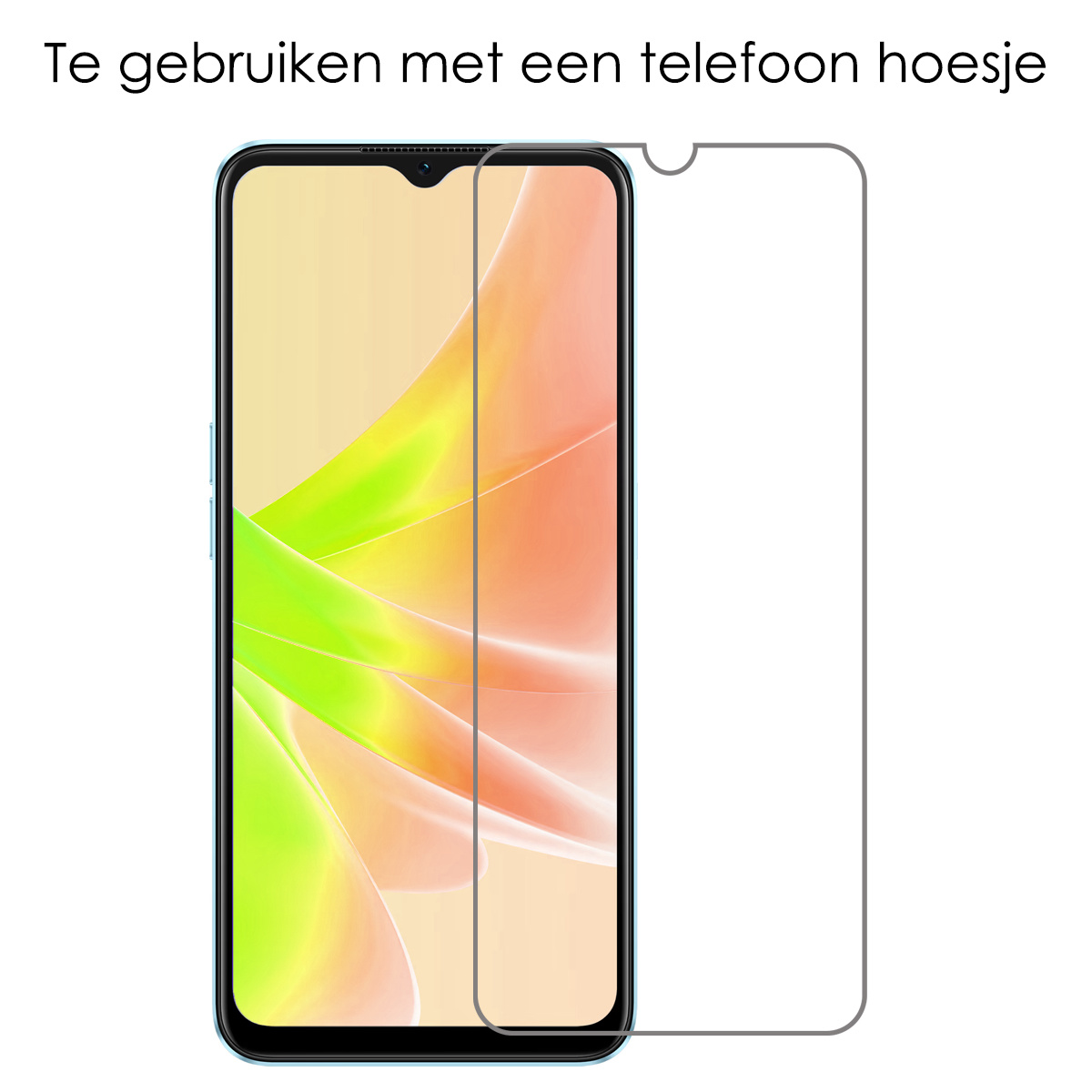 NoXx Screenprotector Geschikt voor OPPO A17 Screenprotector Tempered Glass Gehard Glas Beschermglas - 2x