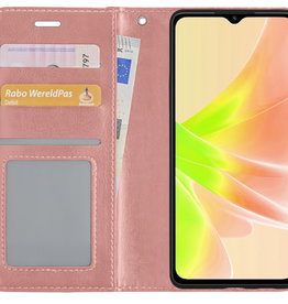 NoXx NoXx OPPO A17 Hoesje Bookcase - Rose Goud