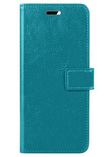 BASEY. Hoes Geschikt voor OPPO A17 Hoesje Bookcase Hoes Flip Case Book Cover - Hoesje Geschikt voor OPPO A17 Hoes Book Case Hoesje - Turquoise