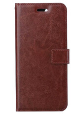 BASEY. Hoes Geschikt voor OPPO A17 Hoesje Bookcase Hoes Flip Case Book Cover - Hoesje Geschikt voor OPPO A17 Hoes Book Case Hoesje - Bruin