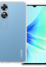 BASEY. Hoes Geschikt voor OPPO A17 Hoesje Siliconen Back Cover Case - Hoesje Geschikt voor OPPO A17 Hoes Cover Hoesje - Transparant