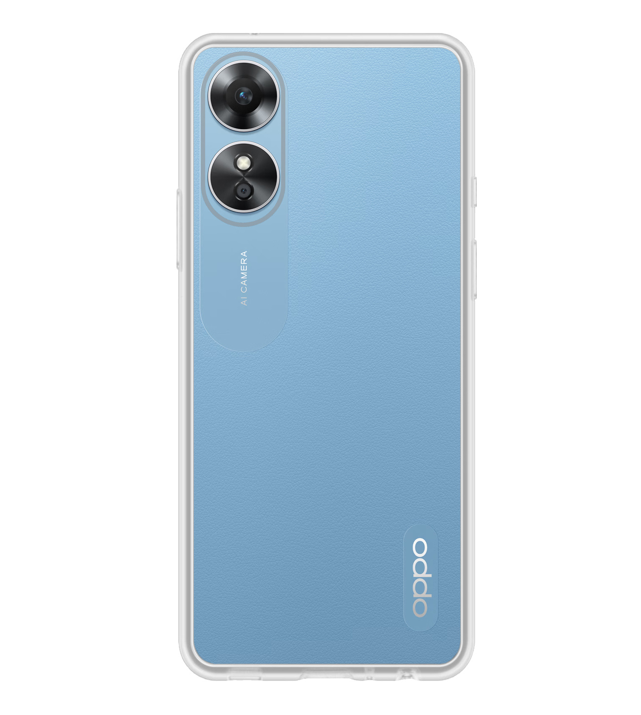 OPPO A17 Hoesje Siliconen Back Cover Case - OPPO A17 Hoes Silicone Case Hoesje - Transparant