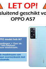 Nomfy OPPO A57 Screenprotector Bescherm Glas Tempered Glass Full Cover - OPPO A57 Screen Protector - 2x