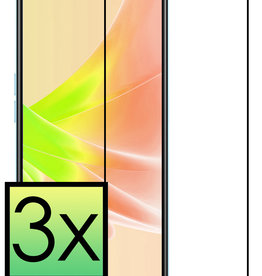 NoXx NoXx OPPO A57 Screenprotector Glas Full Cover - 3 PACK