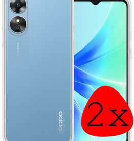 BASEY. BASEY. OPPO A17 Hoesje Siliconen - Transparant - 2 PACK
