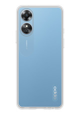 OPPO A17 Hoesje Siliconen Back Cover Case - OPPO A17 Hoes Silicone Case Hoesje - Transparant - 2 Stuks