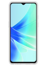 BASEY. Hoes Geschikt voor OPPO A17 Hoesje Siliconen Back Cover Case - Hoesje Geschikt voor OPPO A17 Hoes Cover Hoesje - Transparant - 2 Stuks