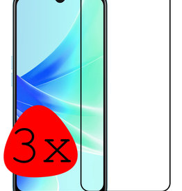 BASEY. BASEY. OPPO A57 Screenprotector Glas Full Cover - 3 PACK