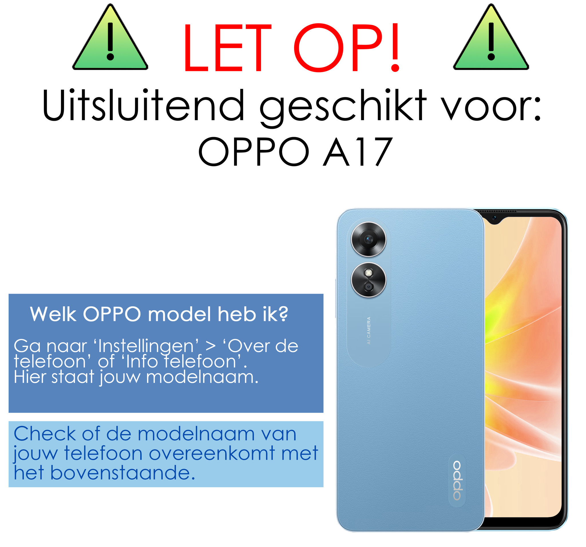 OPPO A17 Hoesje Back Cover Siliconen Case Hoes - Transparant
