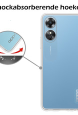 Nomfy Hoesje Geschikt voor OPPO A17 Hoesje Siliconen Cover Case - Hoes Geschikt voor OPPO A17 Hoes Back Case - Transparant