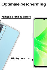 Nomfy Hoesje Geschikt voor OPPO A57 Hoesje Siliconen Cover Case - Hoes Geschikt voor OPPO A57 Hoes Back Case - 2-PACK - Transparant