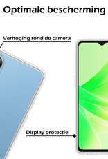 Nomfy Hoesje Geschikt voor OPPO A17 Hoesje Siliconen Cover Case - Hoes Geschikt voor OPPO A17 Hoes Back Case - 2-PACK - Transparant