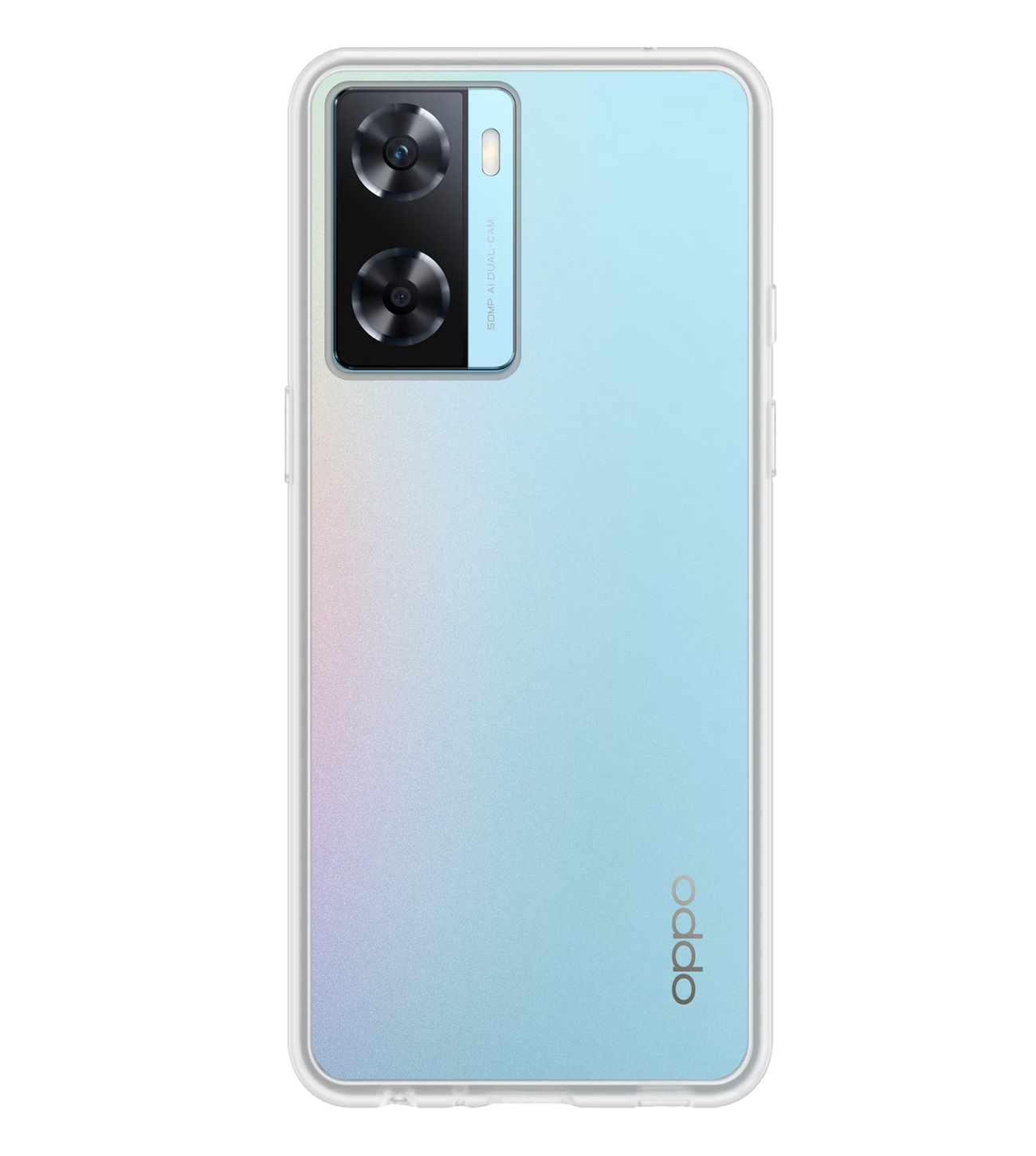 OPPO A57 Hoesje Siliconen Back Cover Case - OPPO A57 Hoes Silicone Case Hoesje - Transparant - 2 Stuks