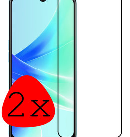 BASEY. BASEY. OPPO A17 Screenprotector Glas Full Cover - 2 PACK
