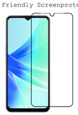BASEY. Screenprotector Geschikt voor OPPO A17 Screenprotector Beschermglas Full Cover - Screenprotector Geschikt voor OPPO A17 Screen Protector Full Cover - 2 Stuks