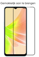 NoXx Screenprotector Geschikt voor OPPO A17 Screenprotector Tempered Glass Gehard Glas Full Cover - 3x
