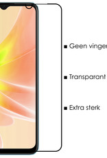 NoXx Screenprotector Geschikt voor OPPO A17 Screenprotector Tempered Glass Gehard Glas Full Cover - 3x