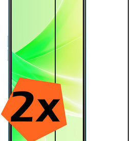 Nomfy Nomfy OPPO A17 Screenprotector Glas Full Cover - 2 PACK