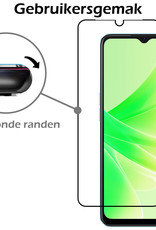 Nomfy Screenprotector Geschikt voor OPPO A17 Screenprotector Bescherm Glas - Screenprotector Geschikt voor OPPO A17 Screen Protector Tempered Glass Full Screen Full Cover - 2 PACK