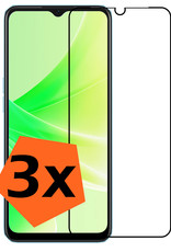 Nomfy Screenprotector Geschikt voor OPPO A17 Screenprotector Bescherm Glas - Screenprotector Geschikt voor OPPO A17 Screen Protector Tempered Glass Full Screen Full Cover - 3 PACK