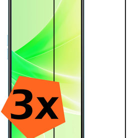 Nomfy Nomfy OPPO A17 Screenprotector Glas Full Cover - 3 PACK