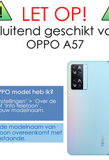 NoXx Screenprotector Geschikt voor OPPO A57 Screenprotector Tempered Glass Gehard Glas Beschermglas - 2x