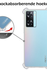 Nomfy Hoesje Geschikt voor OPPO A57 Hoesje Shock Proof Cover Case Shockproof - Hoes Geschikt voor OPPO A57 Hoes Siliconen Back Case - Transparant