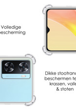 NoXx Hoes Geschikt voor OPPO A57 Hoesje Siliconen Cover Shock Proof Back Case Shockproof Hoes - Transparant