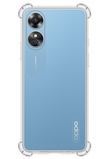 NoXx Hoes Geschikt voor OPPO A17 Hoesje Siliconen Cover Shock Proof Back Case Shockproof Hoes Met 2x Screenprotector - Transparant