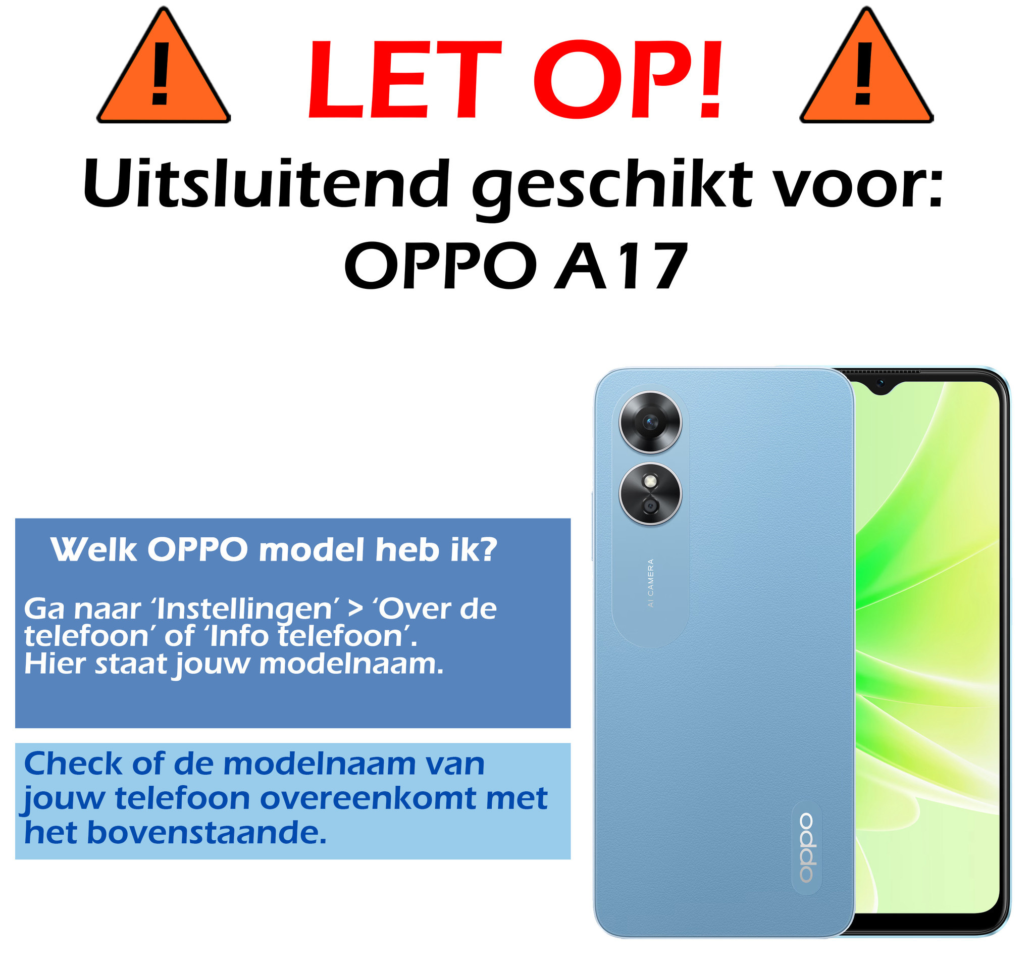 Nomfy Hoesje Geschikt voor OPPO A17 Hoesje Shock Proof Cover Case Shockproof Met 2x Screenprotector - Hoes Geschikt voor OPPO A17 Hoes Siliconen Back Case - Transparant