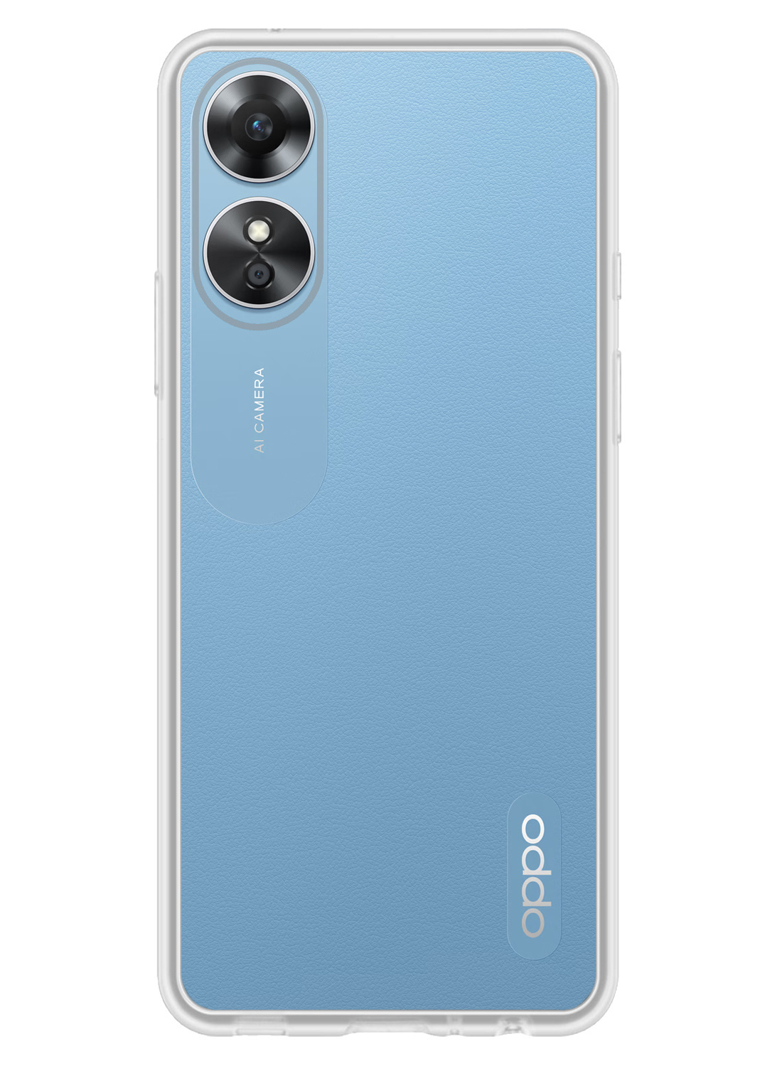 OPPO A17 Hoesje Back Cover Siliconen Case Hoes Met Screenprotector - Transparant